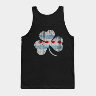 Irish Chicago Flag Shamrock St Patrick's Day Tank Top